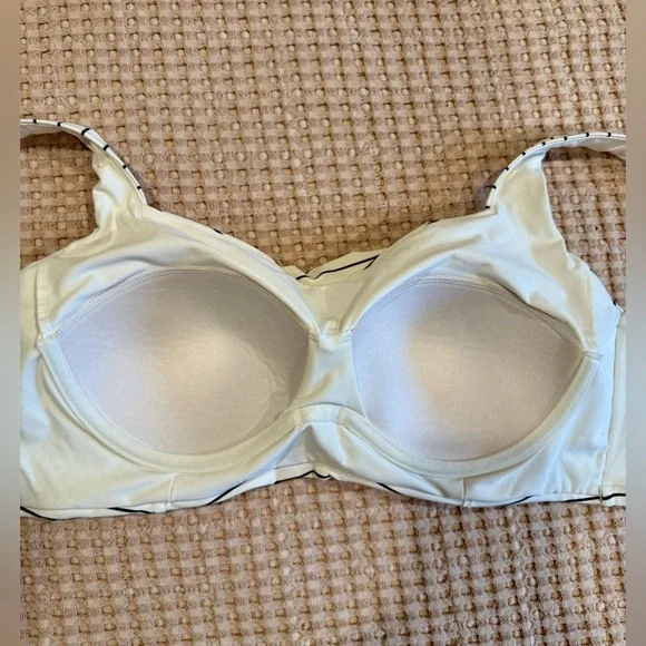 Calia Striped Cream and Black Swim Top - Picture 4 of 7